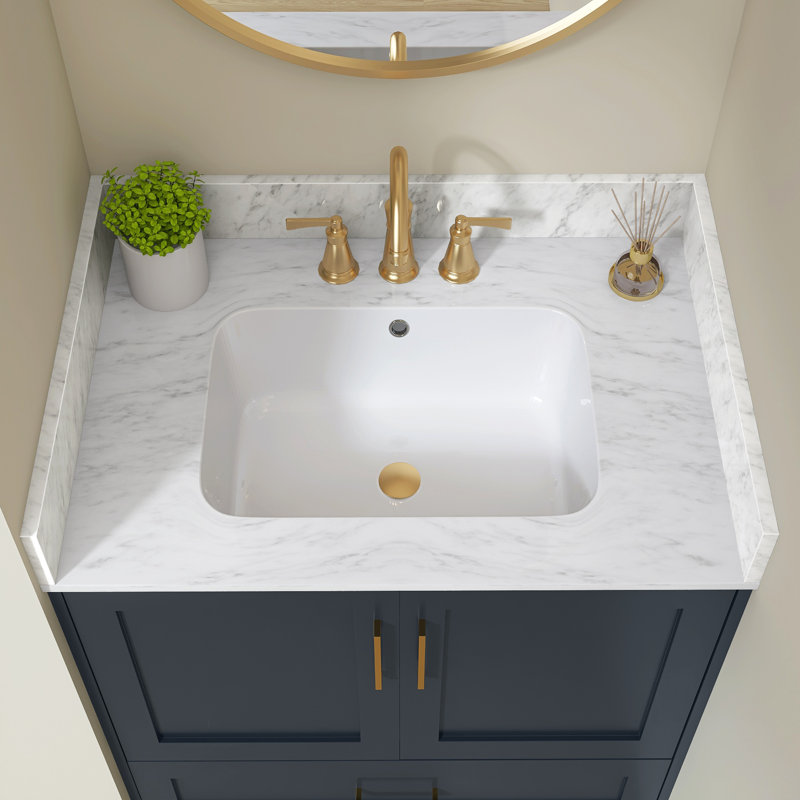 37 po Meuble-lavabo en marbre Real