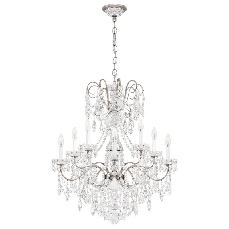 New Orleans 10 - Light Chandelier, Black Pearl, Clear Heritage