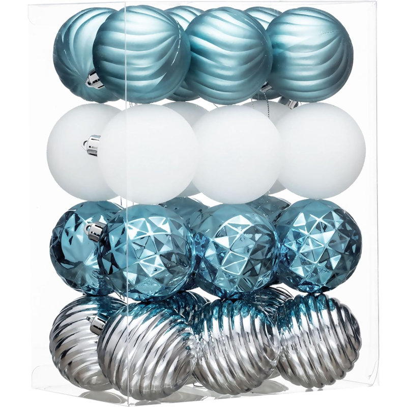 2.36'' Other Ball Ornament, Blue/Silver