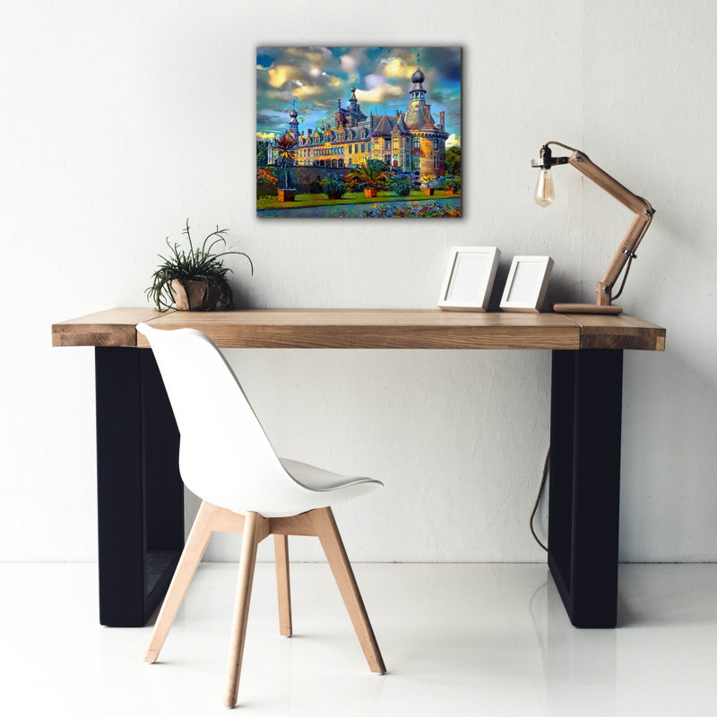 «Deinze Belgium Ooidonk Castle» par Pedro Gavidia, art mural sur toile, H 20 po x l 24 po x P 0,75 po