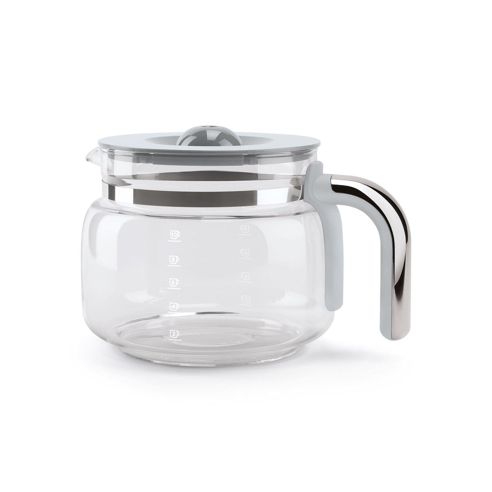 SMEG 50's Retro Style 10-Cup Drip Coffee Machine with Filter, Stainless Steel