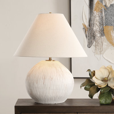 Chimene Aged White Table Lamp