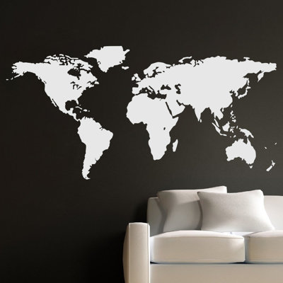 Geography Non-Wall Damaging Wall Decal