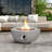 31.5 inch Round Propane Fire Pit Table, 50,000 BTU Outdoor Gas Firepit with Glass Wind Guard, Steel Lid & Rain Cover for Patio, Backyard, Deck