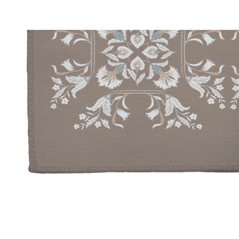 Tapis de cuisine à profil bas Rumi, Rectangulaire 3 pi x 5 pi, Naturel
