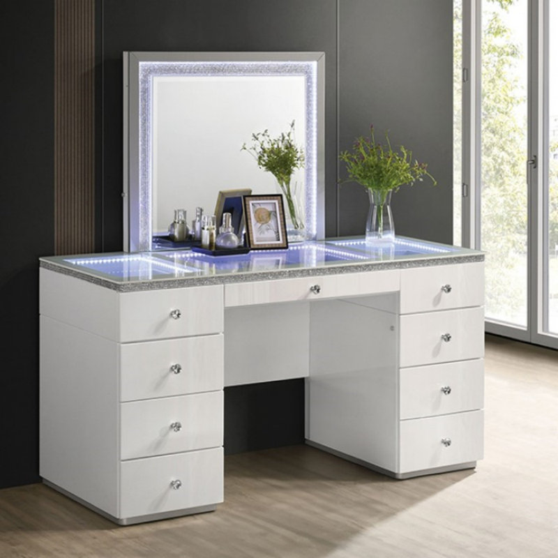Bureau de coiffeuse avec miroir Jethroe
