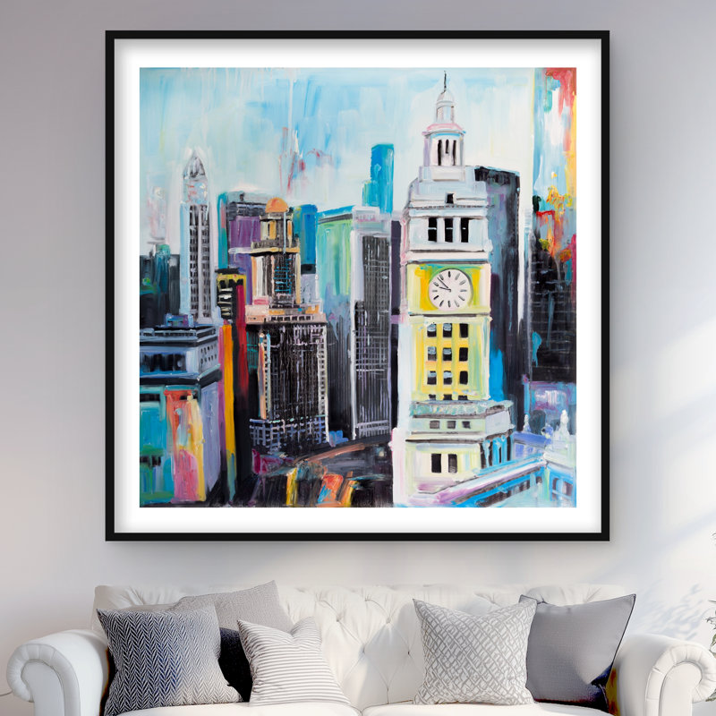 Paysage urbain coloré de Manhattan - impression de chambre à coucher