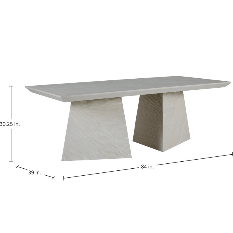 Atticus 84" Solid Wood Dining Table