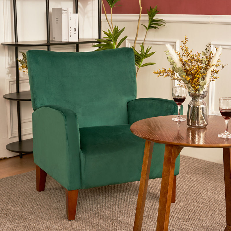 Swansboro Velvet Club Chair, Green