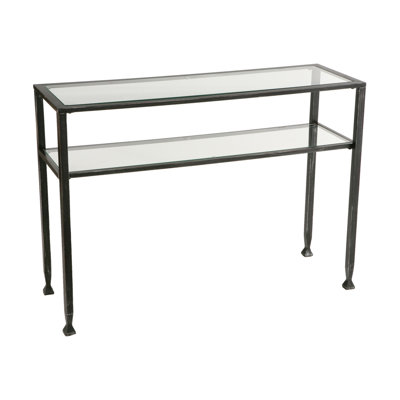 Console en verre vieilli de 43 pouces (109 cm) avec rangement
