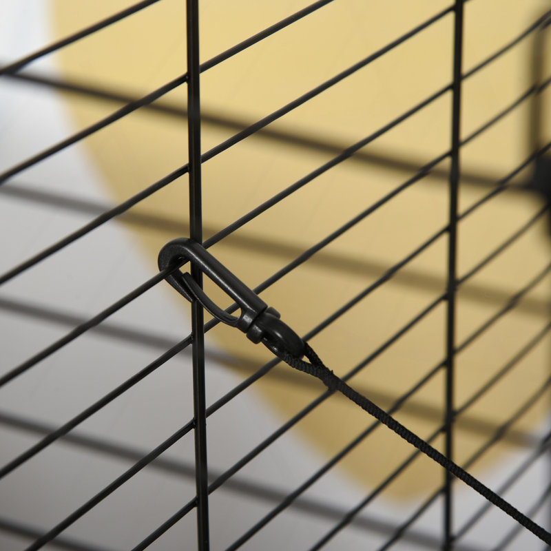 Cage à furet 42 "avec freins à roues, hamacs, noir