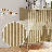 30.7'' Wide Fluted Sideboard with Metal Legs-2134052952
