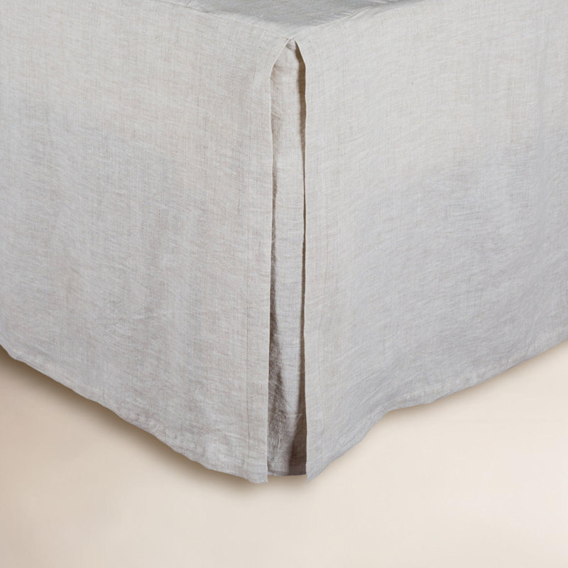 Pleated Bed Skirt, Queen, Flax
