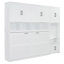 Lit escamotable simple avec placard, tiroirs et bureau