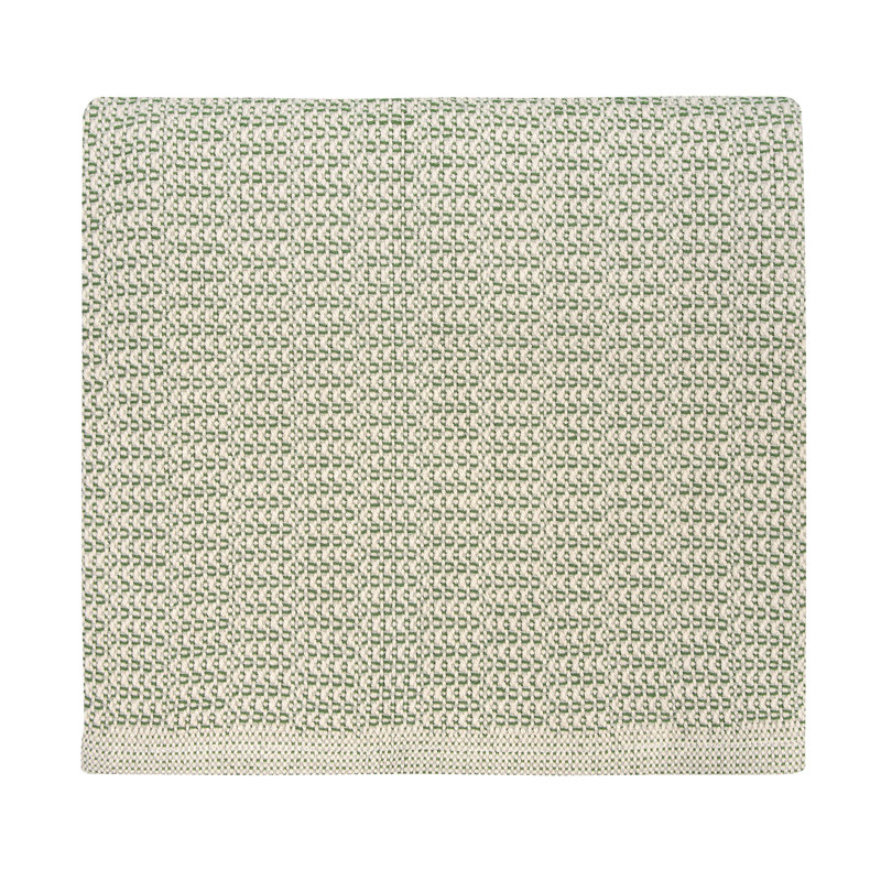 Cape Cod Cotton Blend Textured Throw Blanket, Green