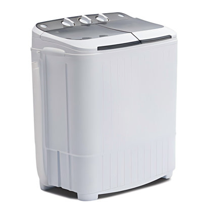 Compact Twin Tub Portable Washer, 12lbs Wash 8lbs Spin Dryer, Mini Laundry Machine For Dorm, Rv, Small Home