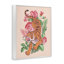 Tigre et roses tropicales, art de la giclée noire encadrée par Nataly White-107873255-111733889
