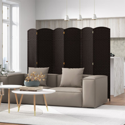 240cm W x 170cm H 6 - Panel Solid Wood Folding Room Divider