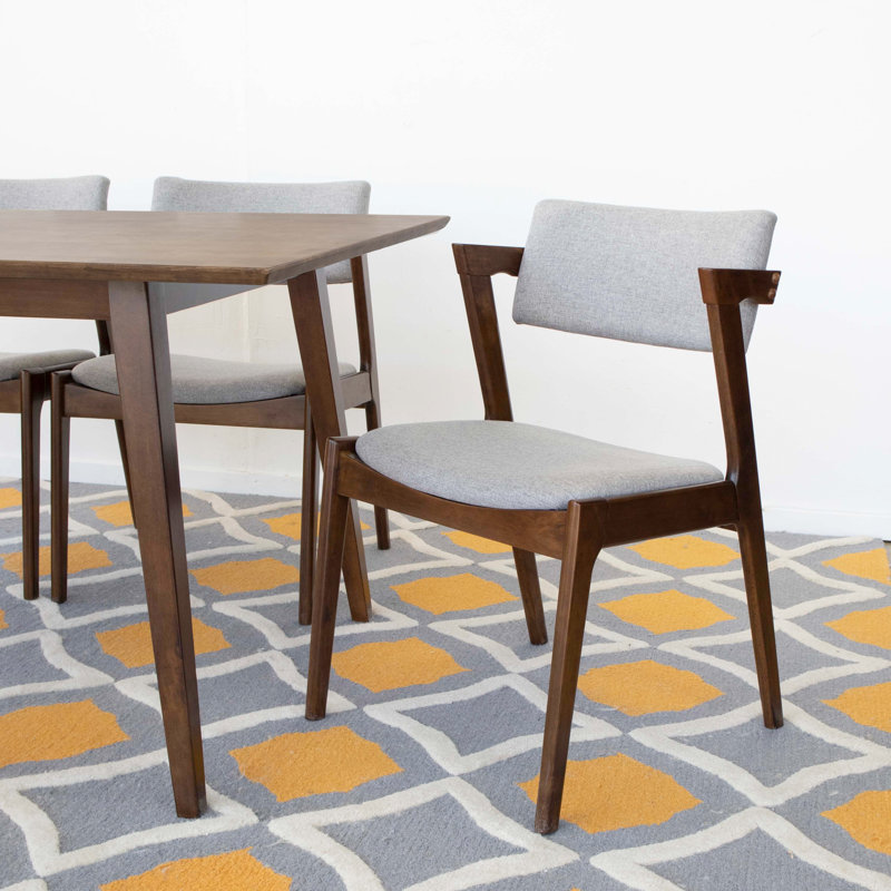 Towler 4 - Person Solid Wood Solid Wood Top Four Leg Dining Set, Walnut