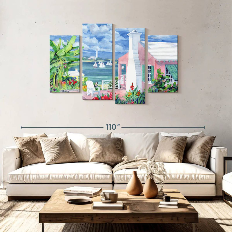 Bermuda Cove, 48" H x 75" W