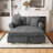 Chenille Chaise Lounge Sofa Bed With Removable Cushion-1238241482