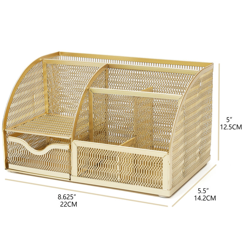 Organisateur de bureau en filet Latitude Run® - mauve clair, Or