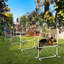 Équipement d'entraînement White Dog Agility - 4 pièces avec barres réglables et trousse de transport pratique pour sac de transport, pour chiens sauvages