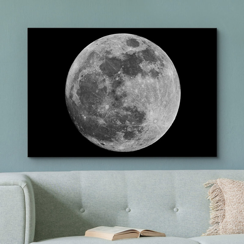 "Pleine lune" sur toile, H 32 po x l 48 po, Toile tendue