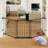 33" - 80" Wide Metal Safety Gate Baby Gates Fireplace Fence 3 Panels-95226046