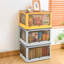 Bacs de rangement pliables 70QT / 66L avec couvercle 4 portes Pliable Organisateur