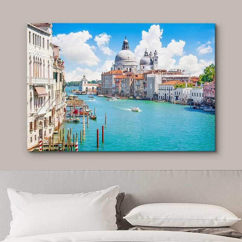Gran Canal with Basilica Santa Maria in Venice, Italie Nature sauvage - Photographie sur toile tendue