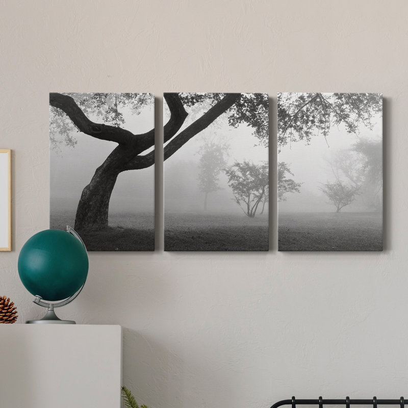Into The Mist - Toile tendue avec châssis de qualité supérieure - Prêt à être accroché, H 60 po x l 120 po x P 1 po