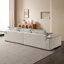 Canapé modulaire en velours blanc-364069760