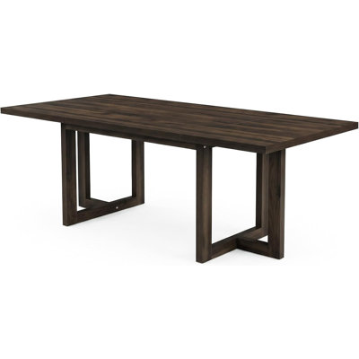 71" Rectangular Dining Table with H-Shape Legs, Seats 6-8, Thickened Wood Top for Kitchen Living Room Office