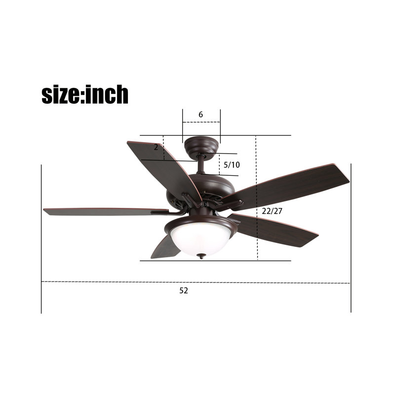 Ventilateur de plafond 52 po Neidelin