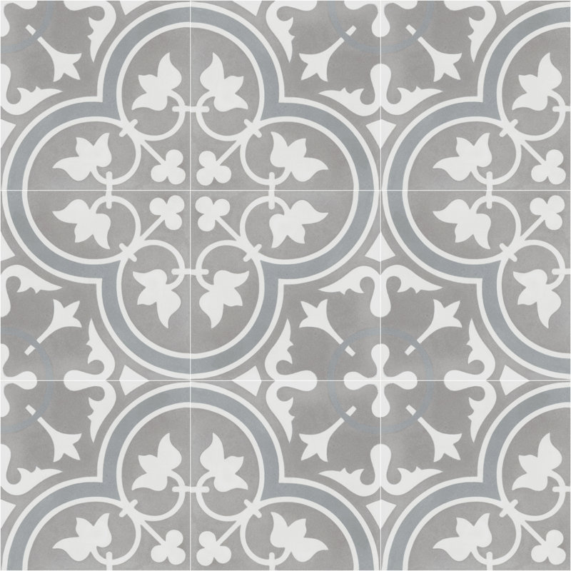 Tulips 8" x 8" Cement Patterned Wall & Floor Tile, Holland