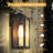 14" 1-Light Black Outdoor Wall Light