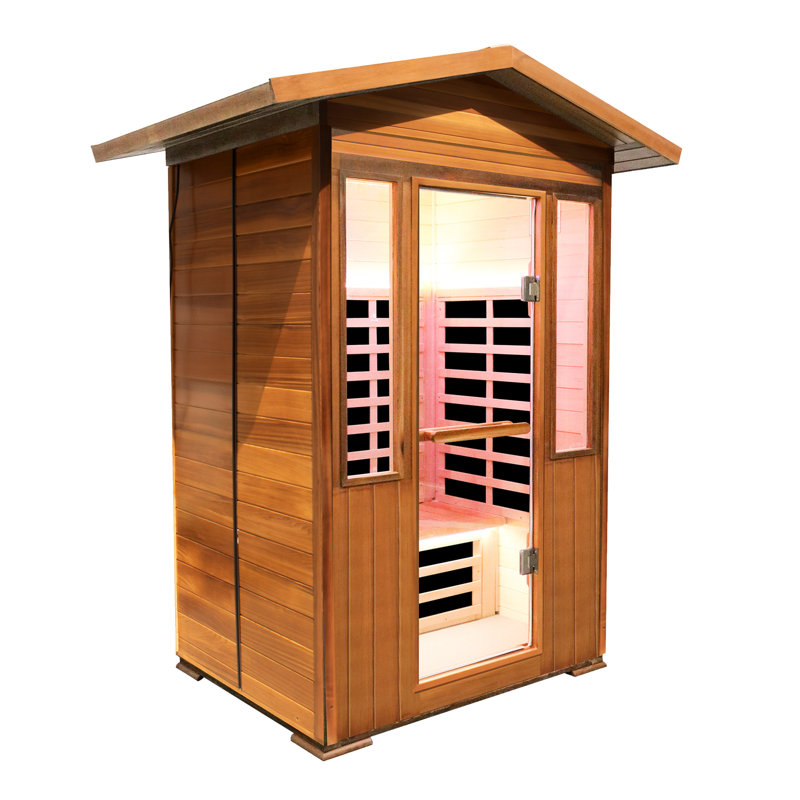 Sauna à la maison pour 5 personnes avec lumières de chromothérapie Ombre Canadian Hemlock