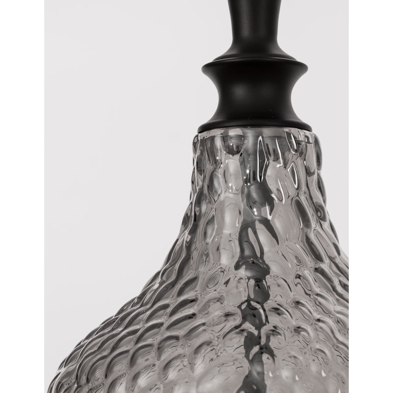 1 - Light Jar Pendant, Smoke Grey