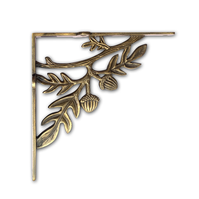 Support tablette à branches et feuilles, Or antique