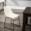2 chaises en cuir synthétique blanc rétro - siège moulé pour un confort accru, l 18,5 po x P 22,25 po H 31,5 po-371583804