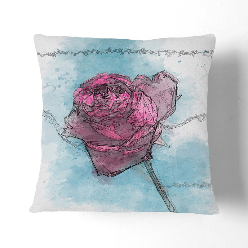 Square Throw Cushion, Black, 40cm H x 40cm W x 15cm D