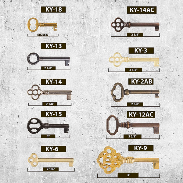 Vintage Brass Lock Key Holder With 5 Hooks/ Padlock Shaped Key