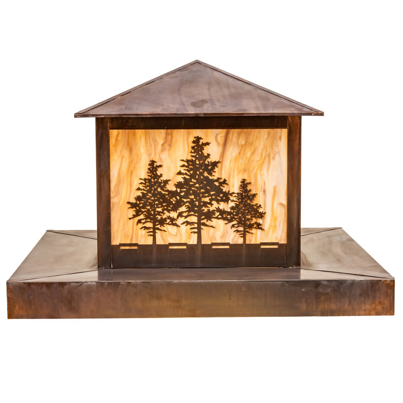 Rustic Lodge LED Pier Mount Light