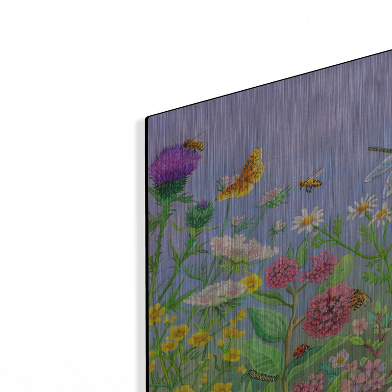 Art mural luxueux en métal «Wild» par Marvindale, 12 po x 12 po, H 12 po x l 12 po