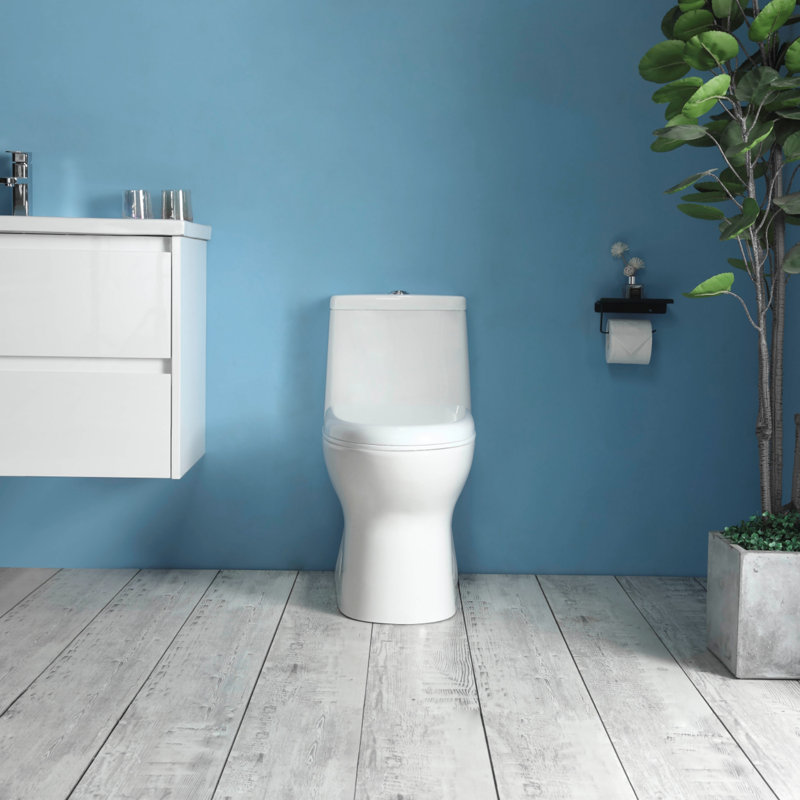 Toilette allongée blanche à double chasse 4 / 6L GPF Patton