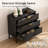 Fluted 3 Drawer Dresser With Metal Legs-558942032