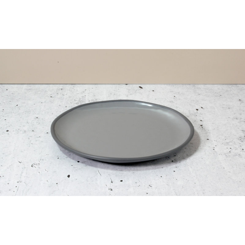 Marl 28cm Melamine Dinner Plate, Grey 
