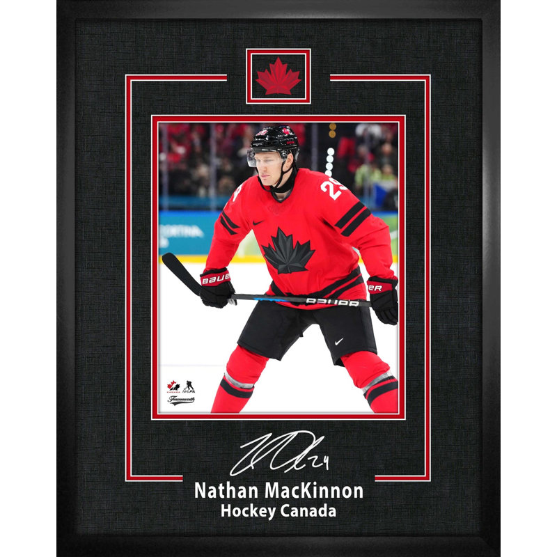 Nathan MacKinnon, reproduction encadrée 16 x 20 Signature Hockey Canada 2026