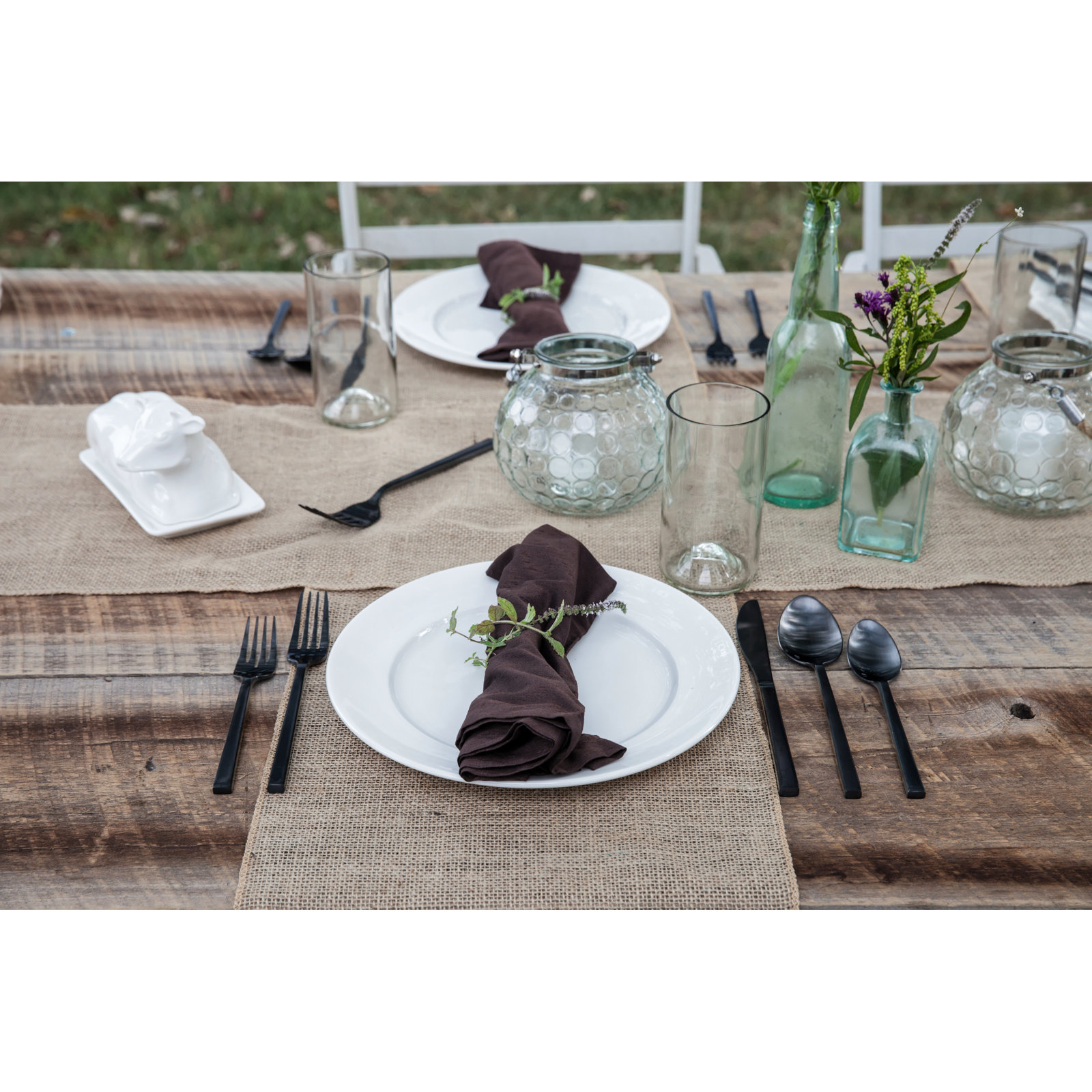 Arezzo Brushed Salad Servers, Brushed Black